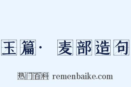 玉篇·麦部造句是什么意思的图片